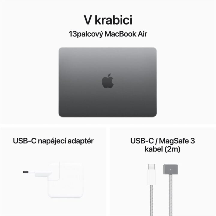 Apple MacBook Air 13,6" (2024) / M3 / 8GB / 512GB / vesmírně šedý