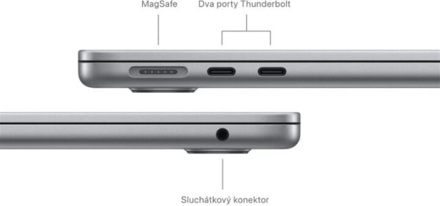Apple MacBook Air 13,6" (2024) / M3 / 8GB / 512GB / vesmírně šedý