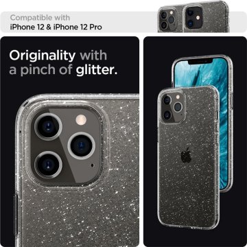 Spigen Liquid Crystal Glitter - ochranný kryt se třpitky pro iPhone 12/Pro