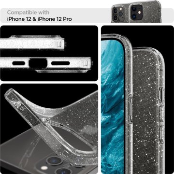 Spigen Liquid Crystal Glitter - ochranný kryt se třpitky pro iPhone 12/Pro
