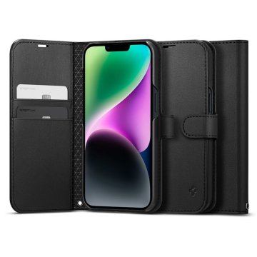 Spigen Wallet S, black - iPhone 14