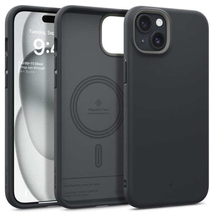 Spigen Caseology Nano Pop - ochranný kryt s MagSafe pro iPhone 15, černá