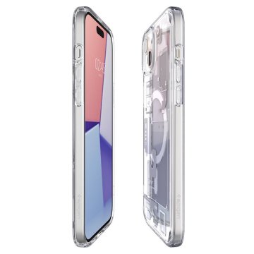 Spigen Ultra Hybrid zero one - ochranný kryt s MagSafe pro iPhone 15, bílý