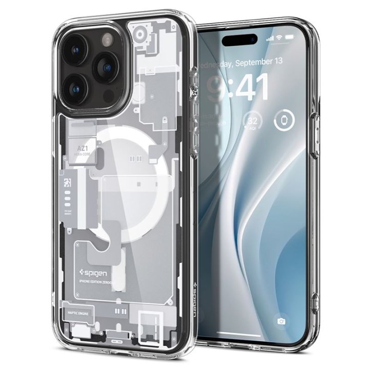 Spigen Ultra Hybrid zero one - ochranný kryt s MagSafe pro iPhone 15 Pro Max, bílý