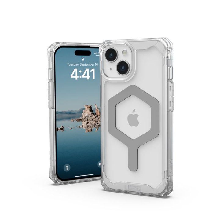 UAG Plyo - ochranný kryt s MagSafe pro iPhone 15, bílá/stříbrná