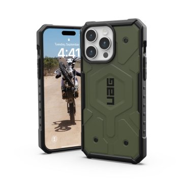 UAG Pathfinder MagSafe, olive drab - iPhone 15 Pro Max, zelený/černý