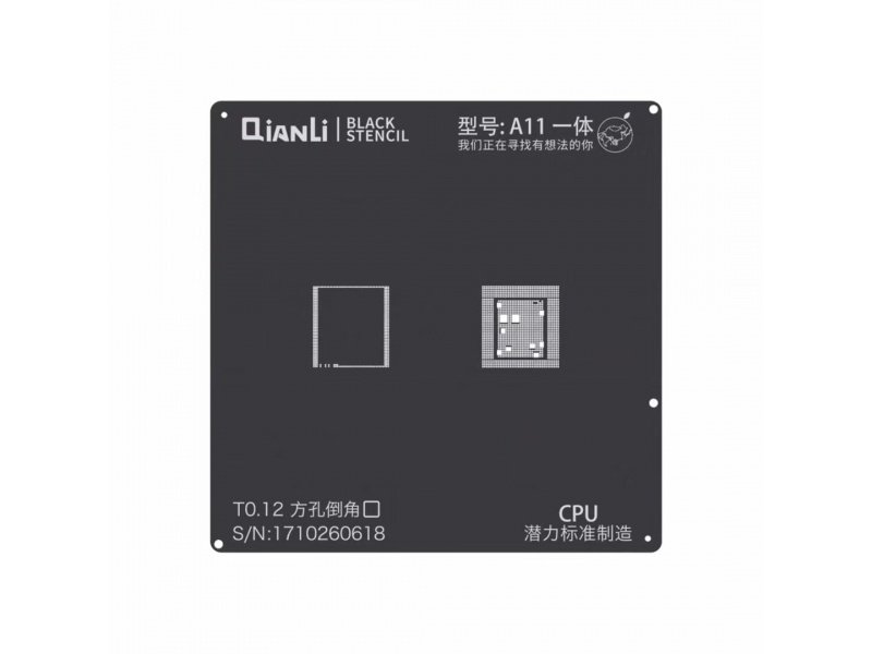 Qianli černá šablona pro A11 CPU for 8 / 8 Plus / X