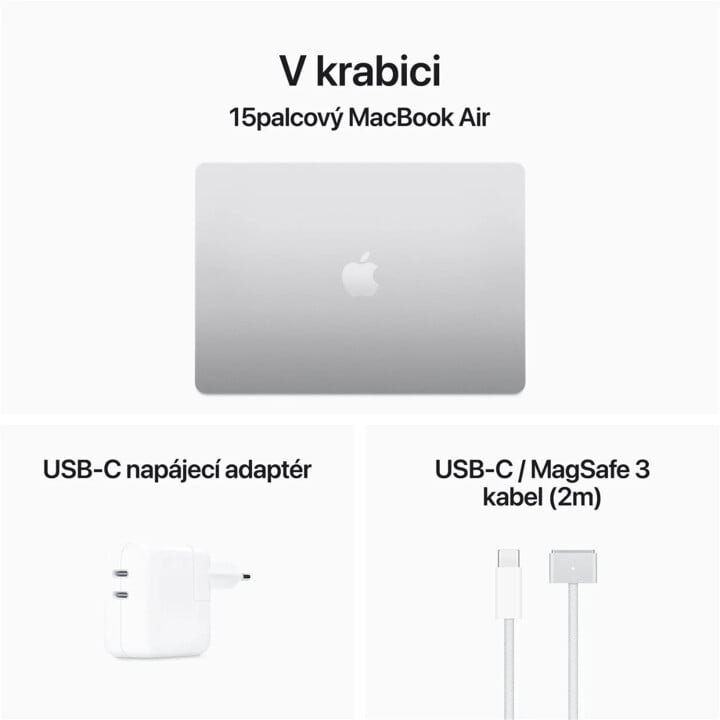 Apple MacBook Air 15,3" (2024) / M3 / 8GB / 256GB / stříbrný