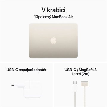 Apple MacBook Air 15,3" (2024) / M3 / 8GB / 512GB / hvězdně bílý