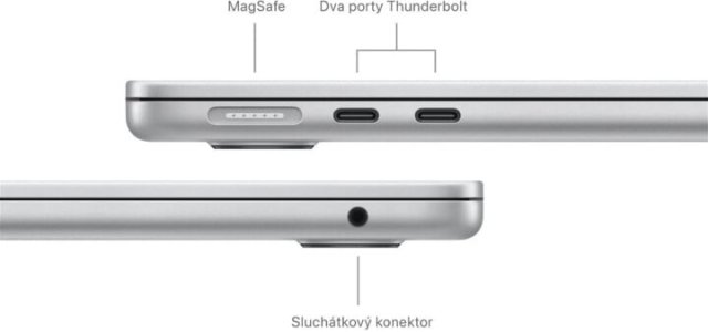Apple MacBook Air 15,3" (2024) / M3 / 8GB / 512GB / vesmírně šedý
