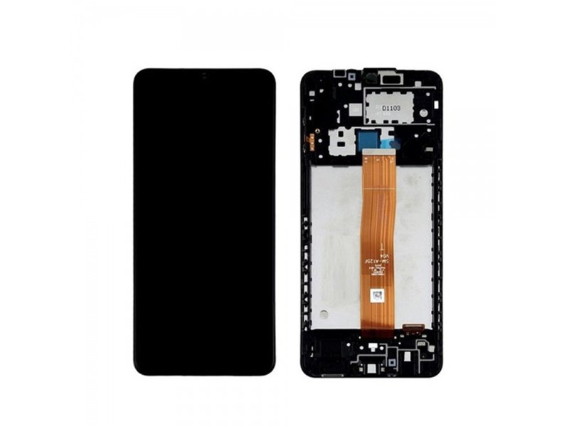 LCD + dotyk + rámeček pro Samsung Galaxy A12 Nacho A127 černá (Service Pack)