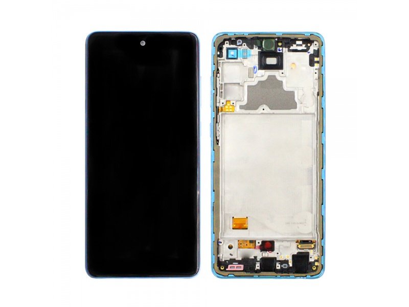 LCD + dotyk + rámeček pro Samsung Galaxy A72 4G/5G A725/A726 2021 modrá (Service pack)