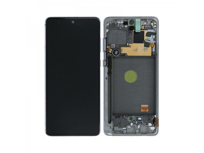 LCD + dotyk + rámeček pro Samsung Galaxy Note10 Lite N770 stříbrná (Service Pack)