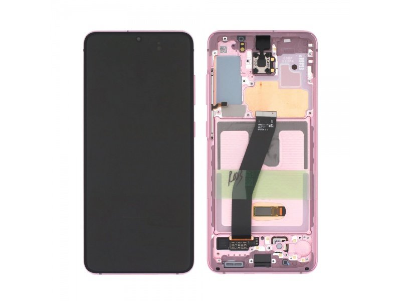 LCD + dotyk + rámeček pro Samsung Galaxy S20 4G/5G G980/G981 bez kamery růžová (SP)