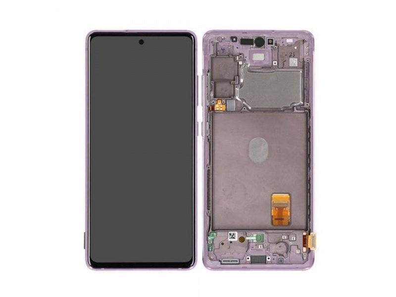 LCD + Dotyk + Rámeček pro Samsung Galaxy S20 FE 5G G781 fialová (Service Pack)