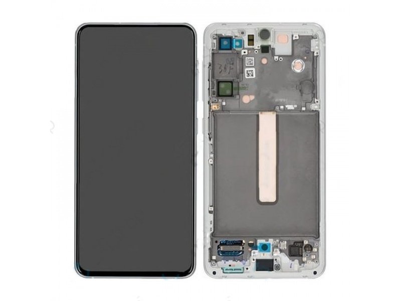 LCD + dotyk + rámeček pro Samsung Galaxy S21 FE G990 bílá (Service Pack)
