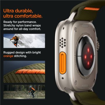 Spigen Lite Fit Ultra - řemínek pro Apple Watch 49mm/45mm/44mm/42mm, khaki