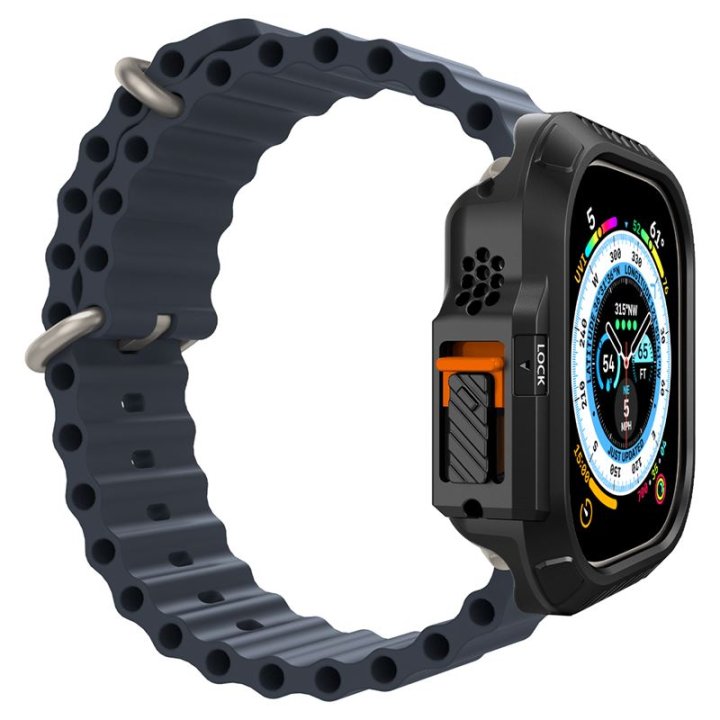 Spigen Lock Fit - ochranný kryt pro Apple Watch Ultra 2/Ultra 49mm, černý