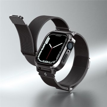 Spigen Metal Fit Pro - řemínek pro Apple Watch 9/8/7 45mm, šedý