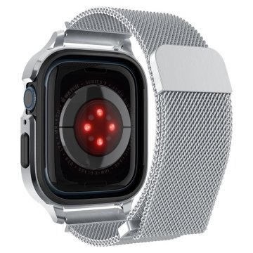 Spigen Metal Fit Pro - řemínek pro Apple Watch 9/8/7 45mm, stříbrný
