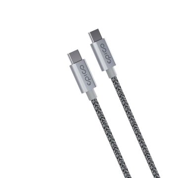 Epico opletený USB-C - USB-C kabel 1,2m - šedý