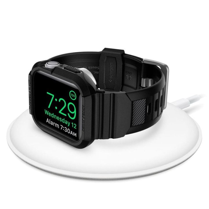 Spigen Rugged Armor Pro - ochranný kryt pro Apple Watch 45mm/44mm, černý