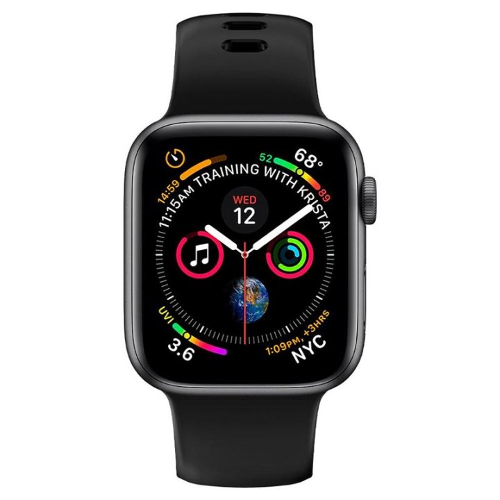 Spigen Silicone Fit - řemínek pro Apple Watch 49mm/45mm/44mm/42mm, černý