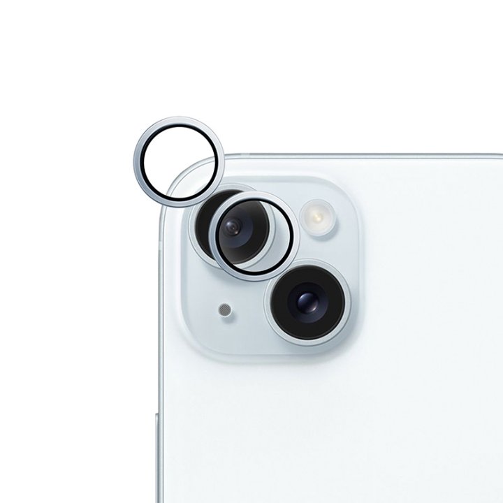 Epico ochranná sklíčka na čočky kamery iPhone 15 / 15 Plus, modrá