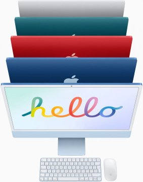 Apple iMac 24" (2021) 4,5K Retina M1 /8GB/512GB/8-core GPU, modrá