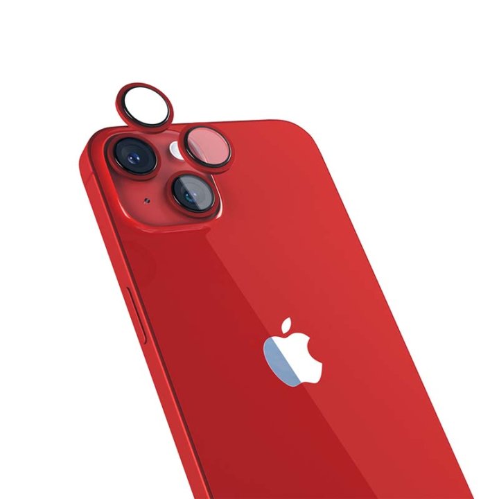 Epico ochranná sklíčka na čočky kamery iPhone 14 / 14 Plus, červená