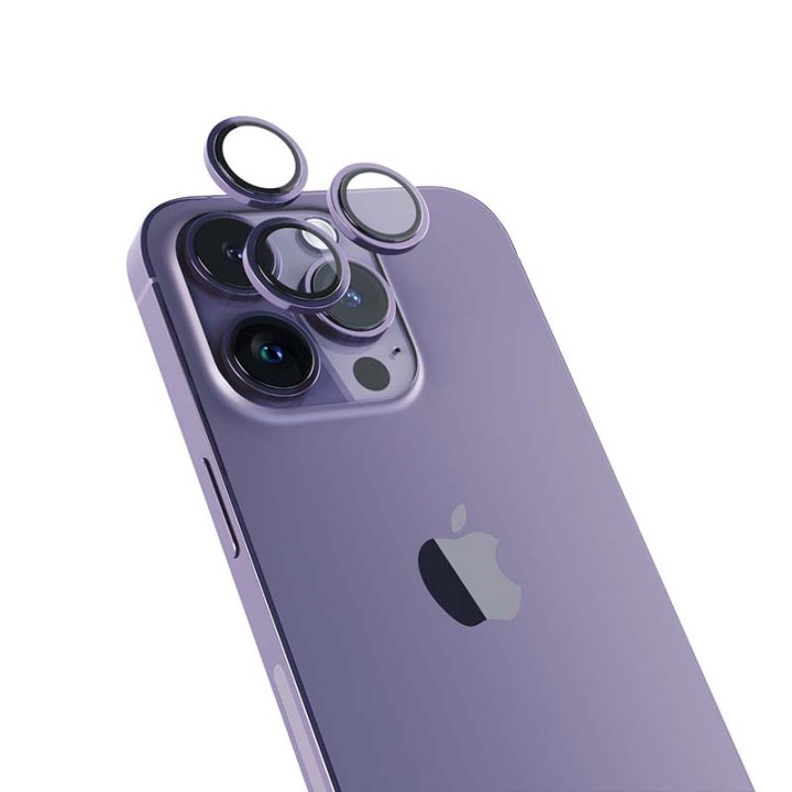 Epico ochranná sklíčka na čočky kamery iPhone 14 Pro / 14 Pro Max, temně fialová