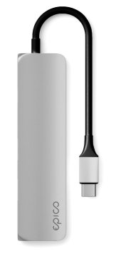 Epico USB Type-C HUB 4K HDMI, stříbrná/černá