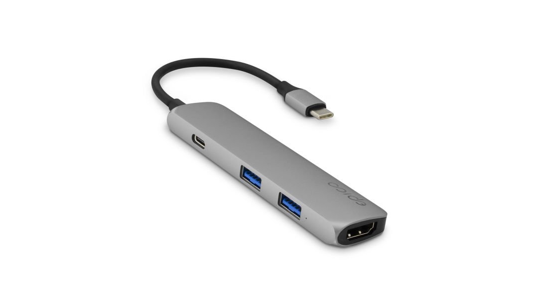 Epico USB Type-C HUB 4K HDMI, šedá/černá
