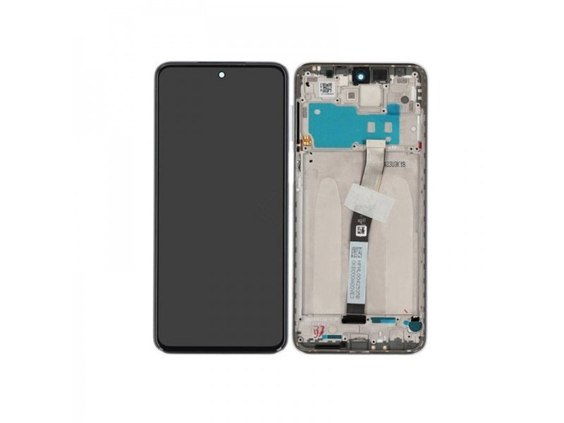 LCD + dotyk + rámeček pro Xiaomi Redmi Note 9 Pro Glacier bílá (Service Pack)