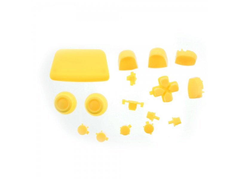 PS5 náhradní plastová tlačítka 16ks žlutá