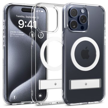 Spigen Caseology Capella - ochranný kryt s MagSafe pro iPhone 15 Pro Max, čirý/bílý