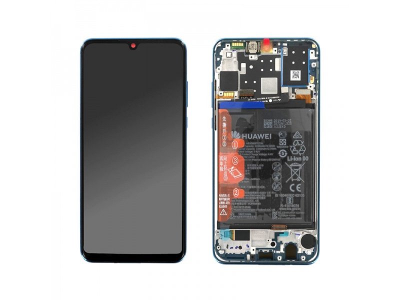 LCD + dotyk + rámeček + baterie pro Huawei P30 Lite bílá (Service Pack)