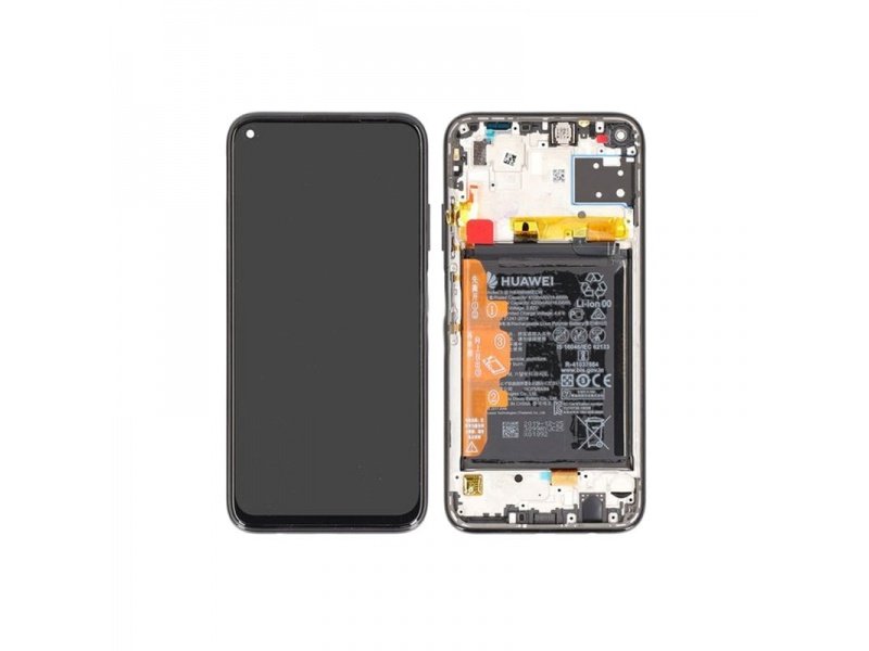LCD + dotyk + rámeček + baterie pro Huawei P40 Lite černá (Service Pack)