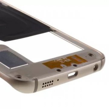 Středový rám pro Samsung Galaxy S6 Edge - Gold