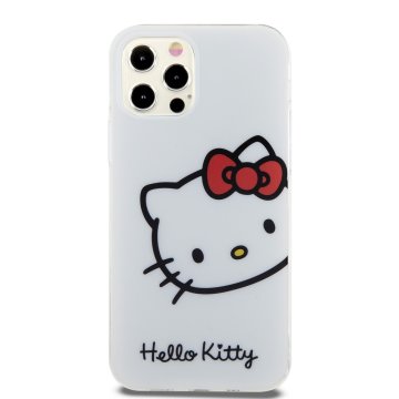 Hello Kitty IML Head Logo - ochranný kryt pro iPhone 12/12 Pro, bílý