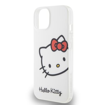 Hello Kitty IML Head Logo - ochranný kryt pro iPhone 13, bílý