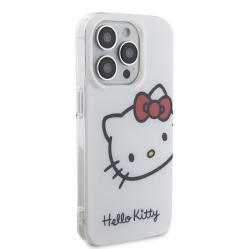 Hello Kitty IML Head Logo - ochranný kryt pro iPhone 13 Pro, bílý