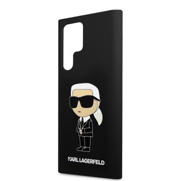 Karl Lagerfeld Liquid Silicone Ikonik NFT - ochranný kryt pro Samsung Galaxy S24 Ultra, černý