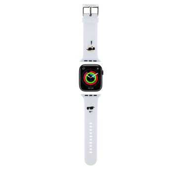 Karl Lagerfeld Karl and Choupette Head NFT Řemínek pro Apple Watch 38/40/41, bílý