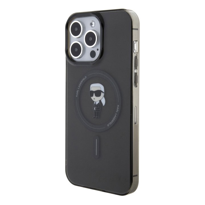 Karl Lagerfeld IML Ikonik - ochranný kryt s MagSafe pro iPhone 15 Pro Max, černý