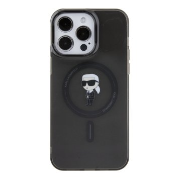 Karl Lagerfeld IML Ikonik - ochranný kryt s MagSafe pro iPhone 15 Pro Max, černý