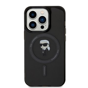 Karl Lagerfeld IML Ikonik - ochranný kryt s MagSafe pro iPhone 15 Pro, černý