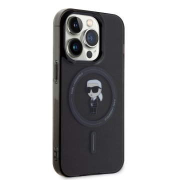 Karl Lagerfeld IML Ikonik - ochranný kryt s MagSafe pro iPhone 15 Pro, černý