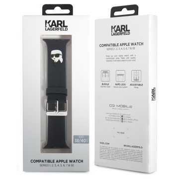 Karl Lagerfeld Karl Head NFT Řemínek pro Apple Watch 38/40/41, černý