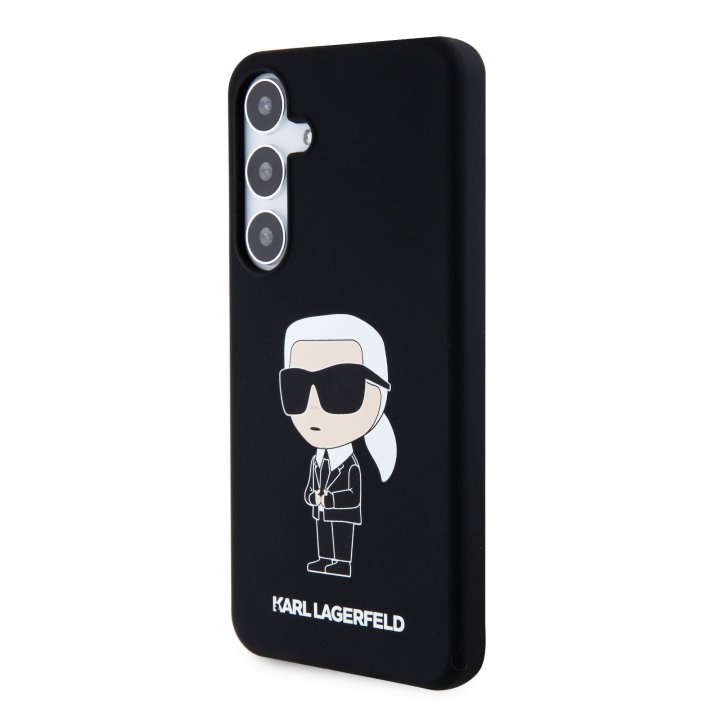 Karl Lagerfeld Liquid Silicone Ikonik NFT - ochranný kryt pro Samsung Galaxy S24, černý